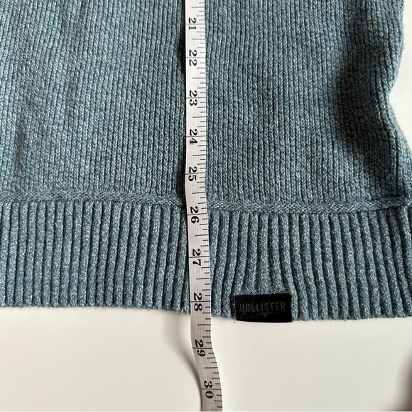 Hollister Men’s Sweater Blue Size Large L Cotton Blend Long Sleeve Pullover - Picture 7 of 9